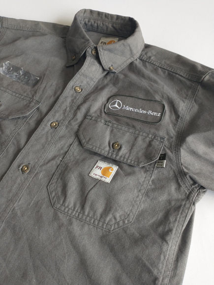Carhartt FR | Men's Grey Flame Resistant Long Sleeve Work Shirt Mercedes | S - Picture 2 of 7